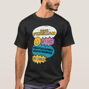 Koel Fireman tegen overdenker overdag door i T-shirt
