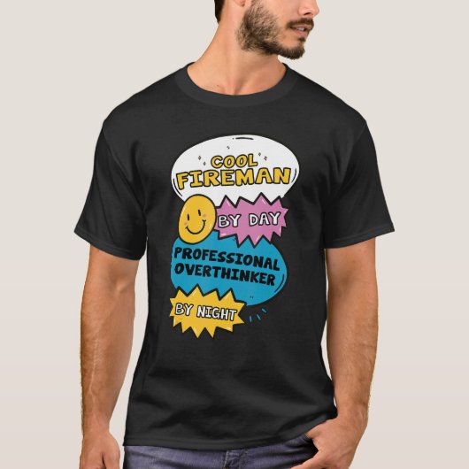 Koel Fireman tegen overdenker overdag door i T-shirt (Voorkant)