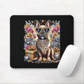 Koel Frenchie Bulldog Ketting Blingeecore Kerstmis Muismat (Met muis)