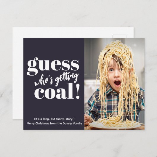 Koel Funny-fotoKerstmis Feestdagenkaart (Voorkant / Achterkant)