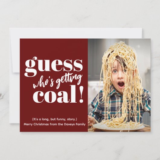 Koel Funny Kaart voor kerstmis foto's (Voorkant)