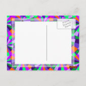 Koel Futuristische cirkels in Oranje en Paars Briefkaart (Achterkant)