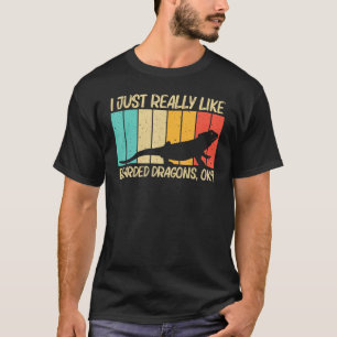 Koel gebakken draak voor mannen hertiele hagedis t-shirt