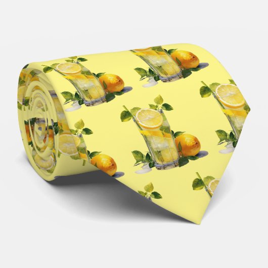 Koel gebonden limonadepatroon stropdas (Opgerold)