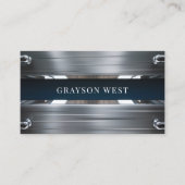 Koel geborsteld metaal en de moderne bouw van de m visitekaartje (Voorkant)