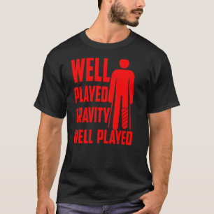 Koel gebroken been voor kinderen Zwaartekrachtkopp T-shirt