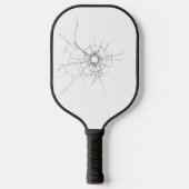 Koel gebroken glas met gat pickleball paddle (Voorkant)