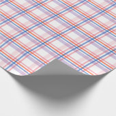 Koel gecontroleerd patroon van rood blauw Violet Cadeaupapier (Hoek)