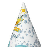 Koel geel 1e rubber eend verjaardagsuitnodigingen feesthoedjes (Rechts)