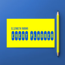 Koel geel en blauw typografie