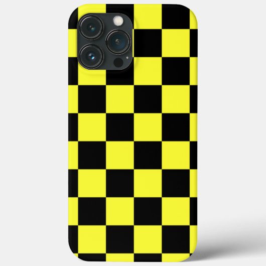Koel geel en zwart geruit patroon Case-Mate iPhone case (Achterkant)