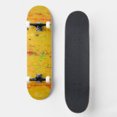 Koel Geel Esthetisch Kunst Persoonlijk Skateboard (Voorkant)