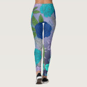 Koel gekleurde bloemleggings leggings (Achterkant)