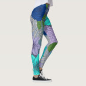 Koel gekleurde bloemleggings leggings (Rechts)