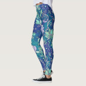 Koel gekleurde bloemleggings leggings (Links)