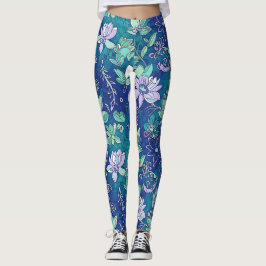 Koel gekleurde bloemleggings leggings