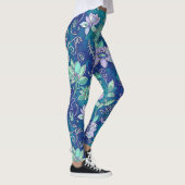 Koel gekleurde bloemleggings leggings (Rechts)