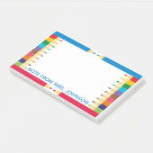 Koel gekleurde potloodhouder post-it® notes (Schuin)