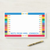 Koel gekleurde potloodhouder post-it® notes (Op bureau)