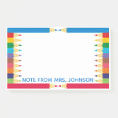 Koel gekleurde potloodhouder post-it® notes (Voorkant)