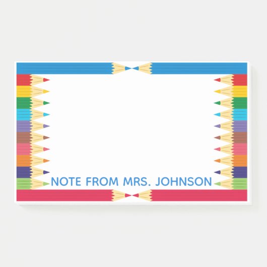 Koel gekleurde potloodhouder post-it® notes (Voorkant)