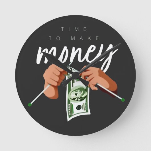 Koel geld verdienen ronde klok (Voorkant)