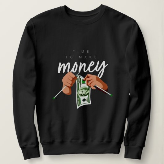 Koel geld verdienen sweatshirt (Design voorkant)