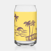 Koel  gele tropische ketting blikvorm glas (Voorkant)