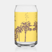 Koel  gele tropische ketting blikvorm glas (Achterkant)