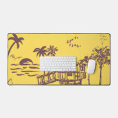 Koel  gele tropische ketting bureaumat (Keyboard & Muis)