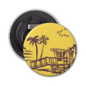 Koel  gele tropische ketting button flesopener (Voorkant)