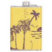 Koel  gele tropische ketting heupfles (Achterkant)