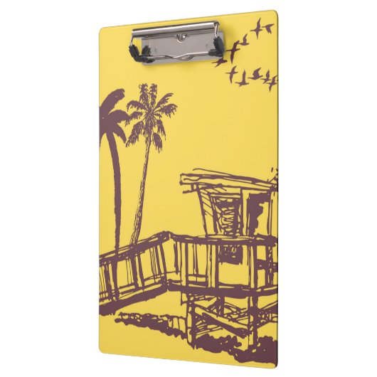 Koel  gele tropische ketting klembord (Links)