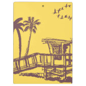 Koel  gele tropische ketting klembord (Achterkant)