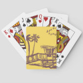 Koel  gele tropische ketting pokerkaarten (Achterkant)