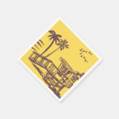 Koel gele tropische ketting servet (Hoek)