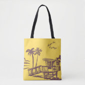 Koel gele tropische ketting tote bag (Voorkant)