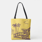 Koel gele tropische ketting tote bag (Achterkant)