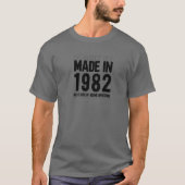 Koel gemaakt in 1982 T 40e verjaardag Geweldige T-shirt (Voorkant)