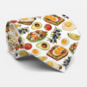 Koel gemengde gezonde groenten en levensmiddelen stropdas (Opgerold)