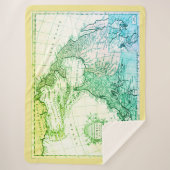 Koel  geografische Wereldkaart Sherpa Deken (Voorkant)