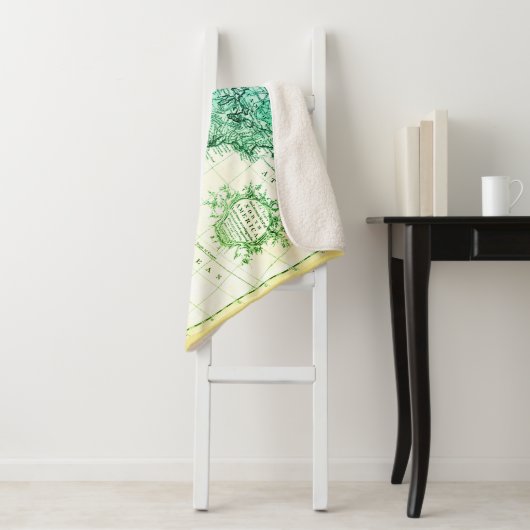 Koel  geografische Wereldkaart Sherpa Deken (In situ)