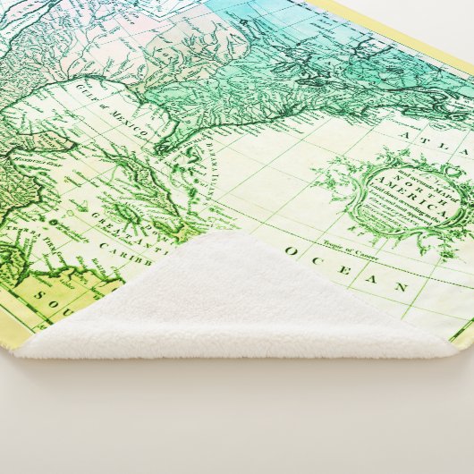 Koel  geografische Wereldkaart Sherpa Deken (3/4)
