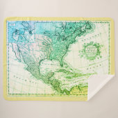 Koel  geografische Wereldkaart Sherpa Deken (Voorkant (horizontaal))