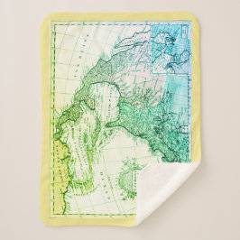 Koel geografische Wereldkaart Sherpa Deken