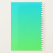 Koel geometrisch monogram | Blauw & Lime Groen Omb Planner (Achterkant)