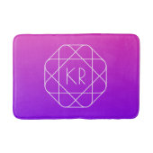 Koel Geometrisch Monogram | Magenta Paars Violet Badmat (Voorkant)