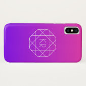 Koel Geometrisch Monogram | Magenta Paars Violet Case-Mate iPhone Case (Achterkant (horizontaal))