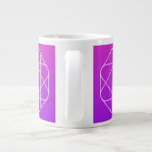 Koel Geometrisch Monogram | Magenta Paars Violet Grote Koffiekop (Achterkant)