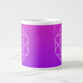 Koel Geometrisch Monogram | Magenta Paars Violet Grote Koffiekop (Voorkant)